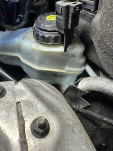 Photo of brake fluid reservoir from a Volkswagen.